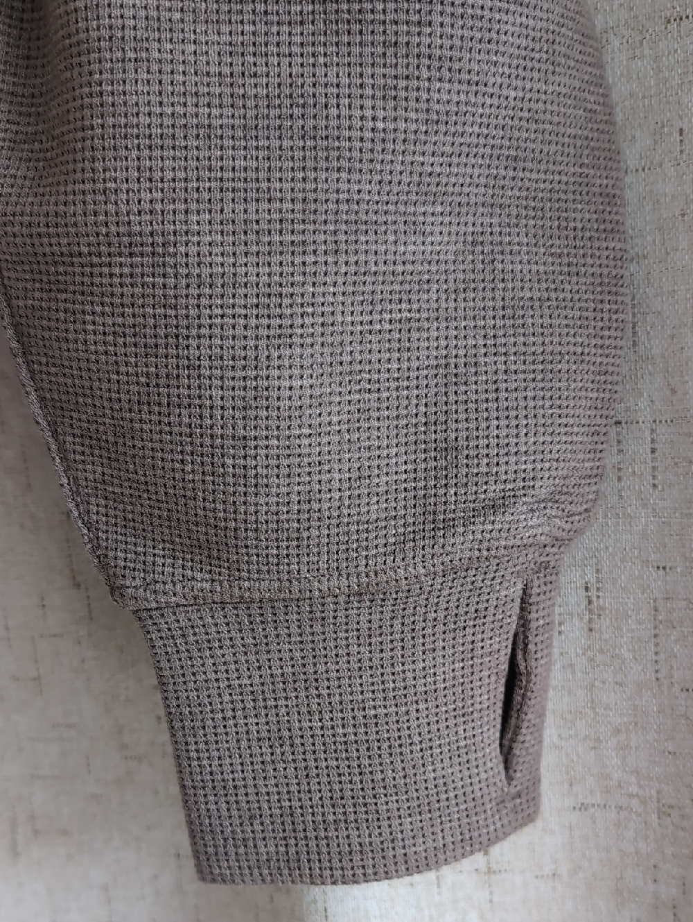 Lululemon Scuba Cropped Funnel-Neck Half Zip Waffle Heathered Warm Ash Grey - Picture 9 of 15